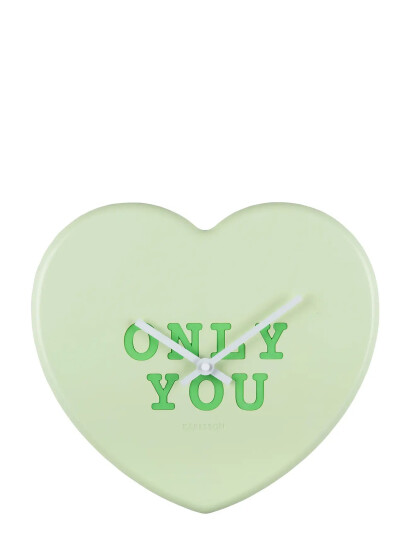 Karlsson Veggklokke Heart Candy Soft Green Green 27cm Karlsson Veggklokke Heart Candy Soft Green Green 27cm