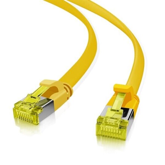 Helos Patch-Kabel Rj-45 M Zu Rj-45 M 3 M U/Ftp Cat 6A Flach Gelb