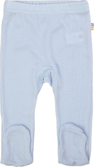 Joha Rib Merinoull leggings med fot lyseblå (70) 70