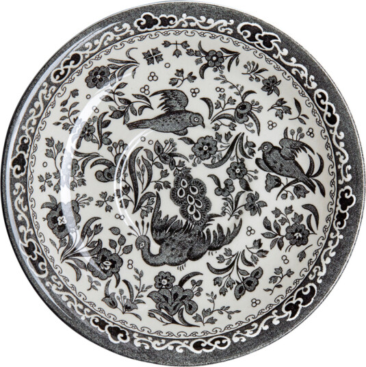 Burleigh Black Regal Peacock frokostkopp skål