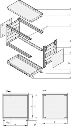 Schroff Ratiopac Air 19" 3/4U 84Hp 315D Rack 24571585