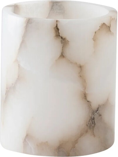 Tell Me More Alabaster lyslykt Hvit beige M 14 cm