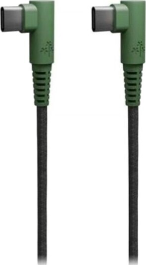 Hune Kabel 90° Flettet Type C-C 1,2 M Forest Green