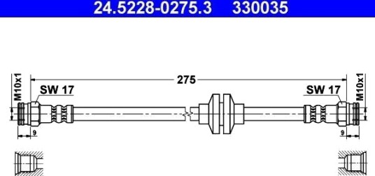 ATE 24.5228 0275.3 Bremseslange