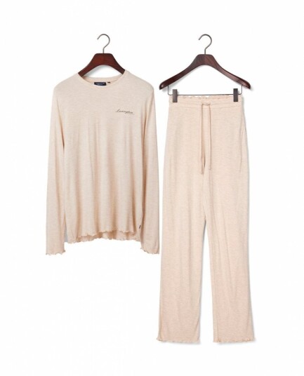 Lexington Pyjamassett i viskose/modalblanding Beige