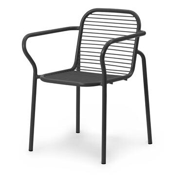 Normann Copenhagen Vig Utendørsstol med Armlener Sort Normann Copenhagen Vig Utendørsstol med Armlener Sort