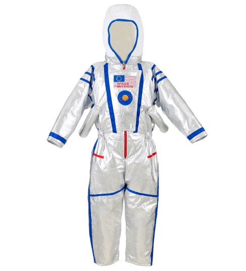 Souza! Sølv Astronautdraktkostyme, 3-4 År Gammel