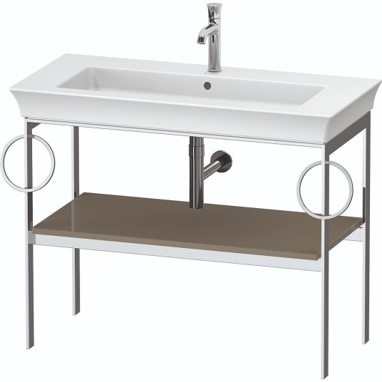 Duravit White Tulip Metallkonsoll 98,4x45x76 cm Stengrå Høyglans/Krom