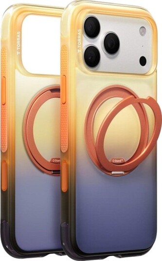 Torras O3 Air Gradient Mobildeksel til iPhone 18 Pro Max - Oransje/Lilla, MagSafe Kompatibel