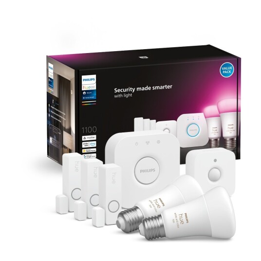 PHILIPS HUE SECURE STARTSETT MED 2 X E27 WCA-PÆRER PHILIPS HUE SECURE STARTSETT MED 2 X E27 WCA-PÆRER