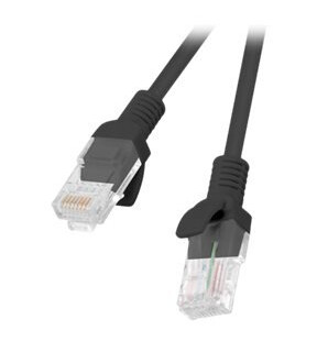 Lanberg Koblingskabel Rj-45 Hann Til Rj-45 Hann 1 M Utp Cat 5E Flertrådet Formstøpt Uten Hindringer Svart Ral 9004
