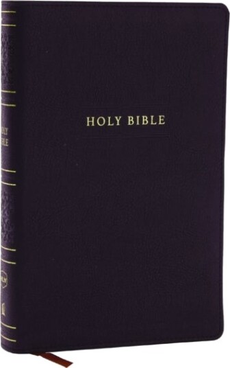 NKJV Personal Size Large Print Bible with 43,000 Cross References Black Leathersoft Red Letter Comfort Print