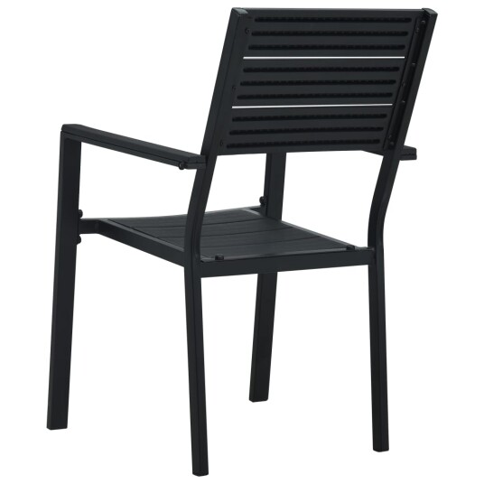 vidaXL Hagestoler 2 stk svart HDPE treutseende vidaXL Hagestoler 2 stk svart HDPE treutseende