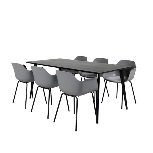 Venture Home Spisegruppe Venture Home Dipp med 6 Comfort Plastic Stoler GR20632