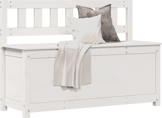 Benk hvit 110x41x76,5 cm heltre furu 8720845640804 Benk hvit 110x41x76,5 cm heltre furu 8720845640804