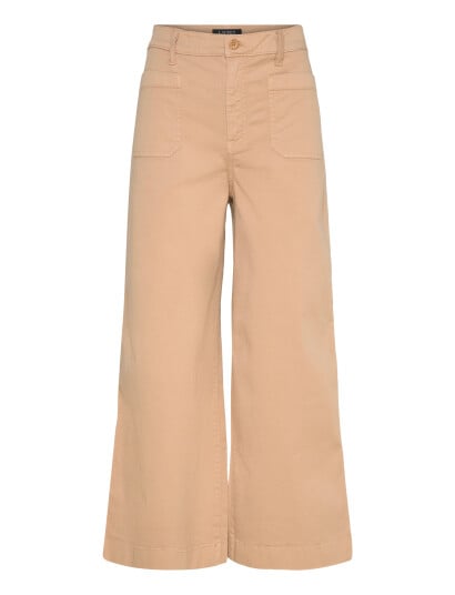 Lauren Ralph Lauren Stretch Chino Wide-Leg Cropped Pant - Beige - 36 Lauren Ralph Lauren Stretch Chino Wide-Leg Cropped Pant - Beige - 36