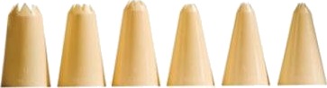 Tyllesæt 1 13 Mm 6 Dele Stjerne Plast Til Sprøjtepose,1 Set 6 Stk.