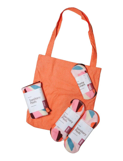 Imse Vimse Start Kit Sanitary Pads, Orange Sprinkle - Orange - ONE SIZE