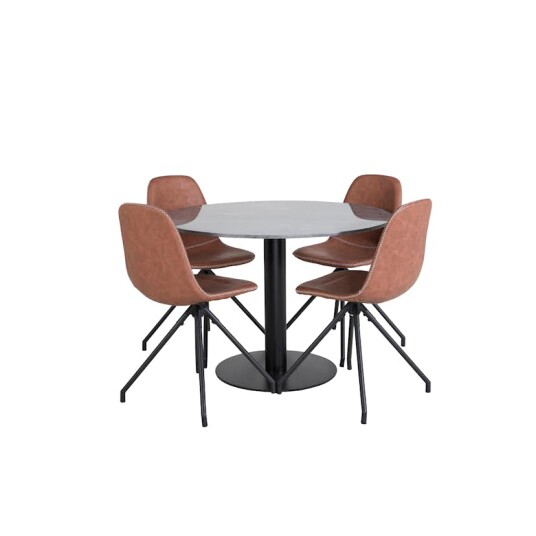 Venture Home Spisegruppe Venture Home Estelle med 4 Pobbie Stoler Kunstlær GR20500
