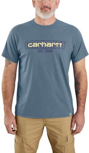 Carhartt Men's Core Logo T-Shirt S/S Thundercloud Heather L
