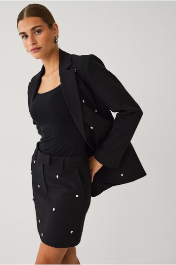 Ellos Collection Blazer med rhinstener Svart