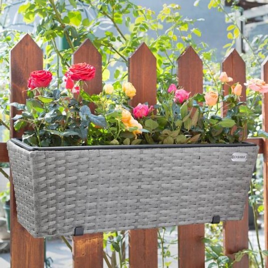 Deub Blomsterkasse rotting 2 stk grå
