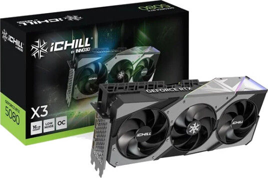 Inno3D GeForce RTX 5080 iChill X3 16GB GDDR7 Grafikkort med 3x DisplayPort Inno3D GeForce RTX 5080 iChill X3 16GB GDDR7 Grafikkort med 3x DisplayPort