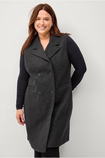 Zizzi Vest mCalista Waistcoat Grå Zizzi Vest mCalista Waistcoat Grå