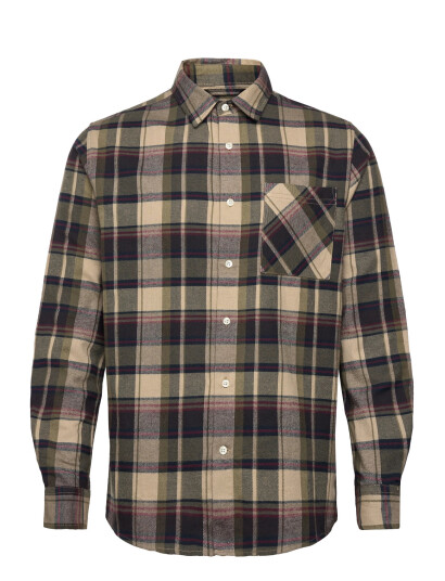 Knowledge Cotton Apparel Organic Cotton Checked Flannel Shir - Multi/patterned - XL
