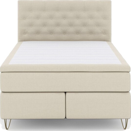 Select No 4 Komplett Sengepakke 140x200 Fast/Medium Beige/V formede Metallben