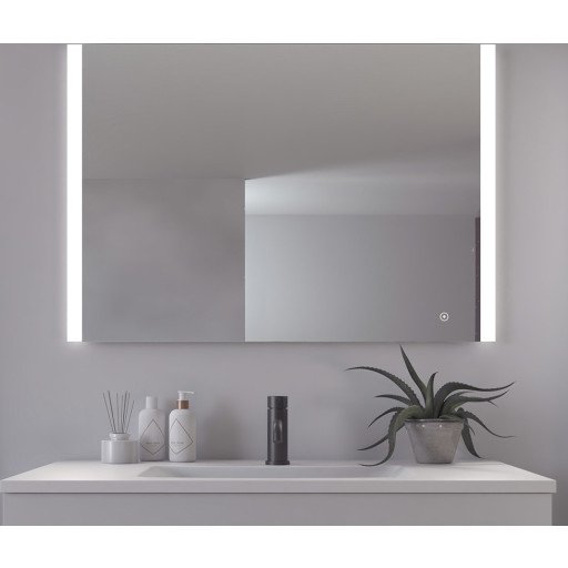 Loevschall Vega speil med lys, 100x70 cm