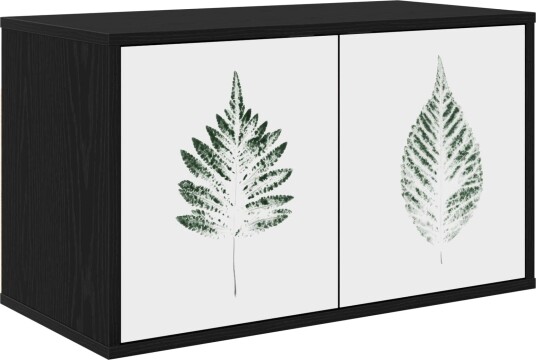 vidaXL Vegghengt TV skap HANAU 69 x 33 x 40 cm Svart eik vidaXL Vegghengt TV skap HANAU 69 x 33 x 40 cm Svart eik