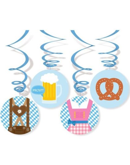 Amscan 4 stk Hengende Oktoberfest Dekorasjoner 80 cm 9904818