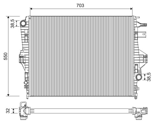 Radiator VALEO 701225
