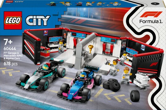 LEGO City 60444 F1-verksted med Mercedes-AMG og Alpine