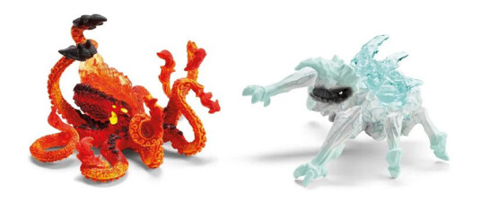 Schleich Isbille vs. Ildblekksprut Figur med Fargekombinasjoner
