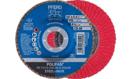 Pferd Lamellskive PFC 115 Co Cool K40 SG Steelox 115mm 13300 rpm 10 stk