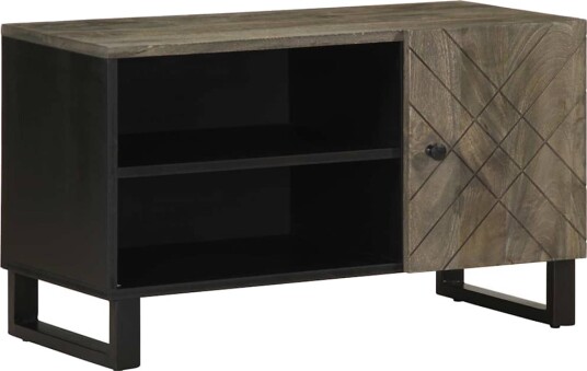 TV benk svart 80x33x46 cm heltre mango TV benk svart 80x33x46 cm heltre mango