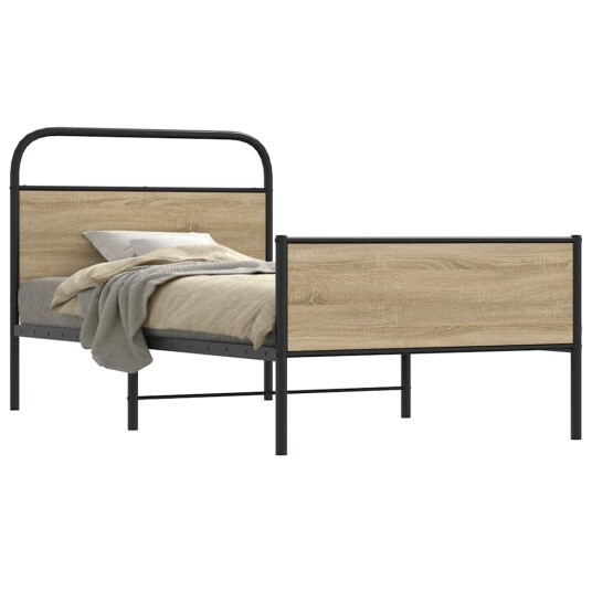  Sengeramme uten madrass sonoma eik 100x200 cm konstruert tre