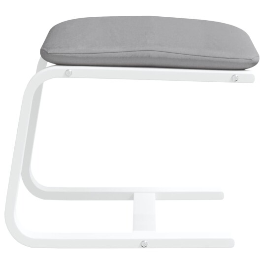  Fotskammel lysegrå 51x41x40 cm stoff 8720845742768