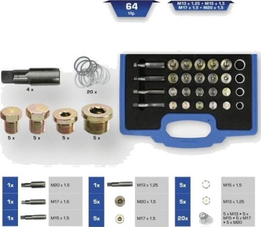 KS TOOLS BT711250 Reparasjonssett, gjenge oljeplugg KS TOOLS BT711250 Reparasjonssett, gjenge oljeplugg
