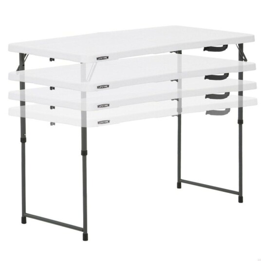 Klappbord Lifetime Hvit 122 x 91,5 x 61 cm Stål HDPE