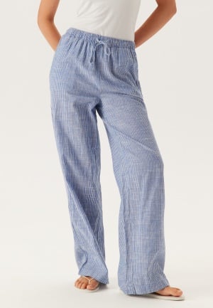 Pieces Pcapia Hw Wide Pants Nautical Blue Stripes:bright W XL
