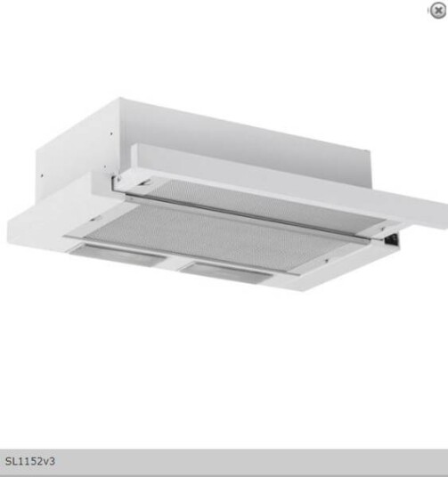 Silverline SL 1152 V3 Uttrekkbar Ventilator med Belysning Hvit Silverline SL 1152 V3 Uttrekkbar Ventilator med Belysning Hvit