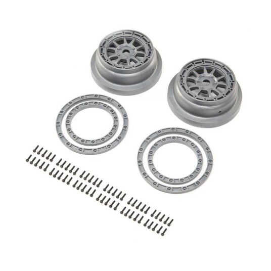 Losi 43029 Beadlock Wheel and Ring Set 2: SBR 2.0