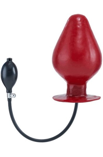 Mr B Inflatable Latex Plug Vortex Red XL Mr B Inflatable Latex Plug Vortex Red XL
