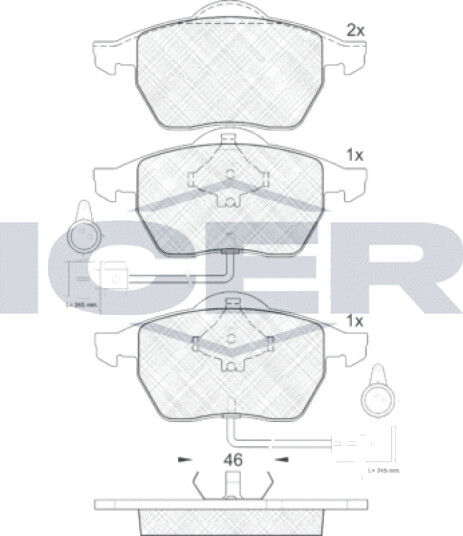Bremseklosser sett ICER 181191
