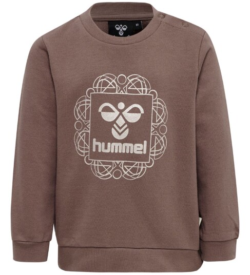 Hummel Collegegenser hmlLime Deep Taupe m. Sølv 1 år 80 Collegegenser Brun