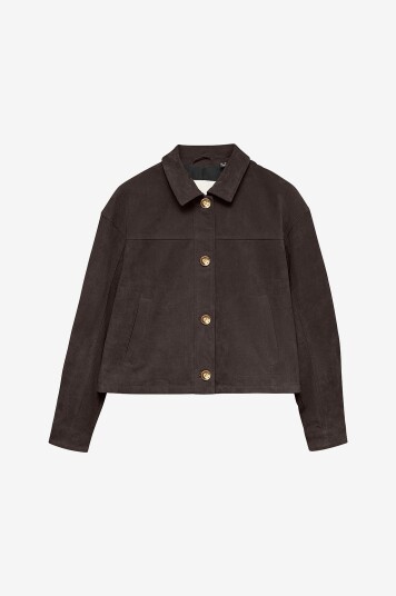Vero Moda Semsket jakke vmRoycestine Short Suede Jacket Brun Vero Moda Semsket jakke vmRoycestine Short Suede Jacket Brun