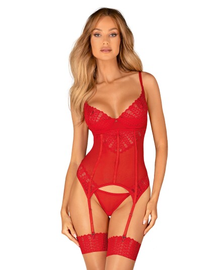 INGRIDIA CORSET & THONG RED INGRIDIA CORSET & THONG RED